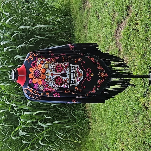 Other - Sugar Skull Costume Womens Poncho Adult Day of The Dead